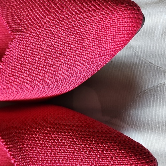 Rothy's Fuchsia Flats with Blue Trim. - Picture 7 of 8